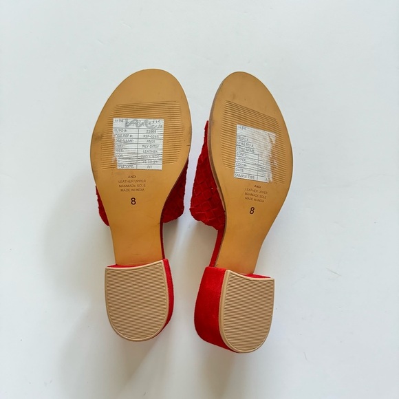 Matisse Red Andi Woven Leather Sandals Size 8 - Picture 9 of 10